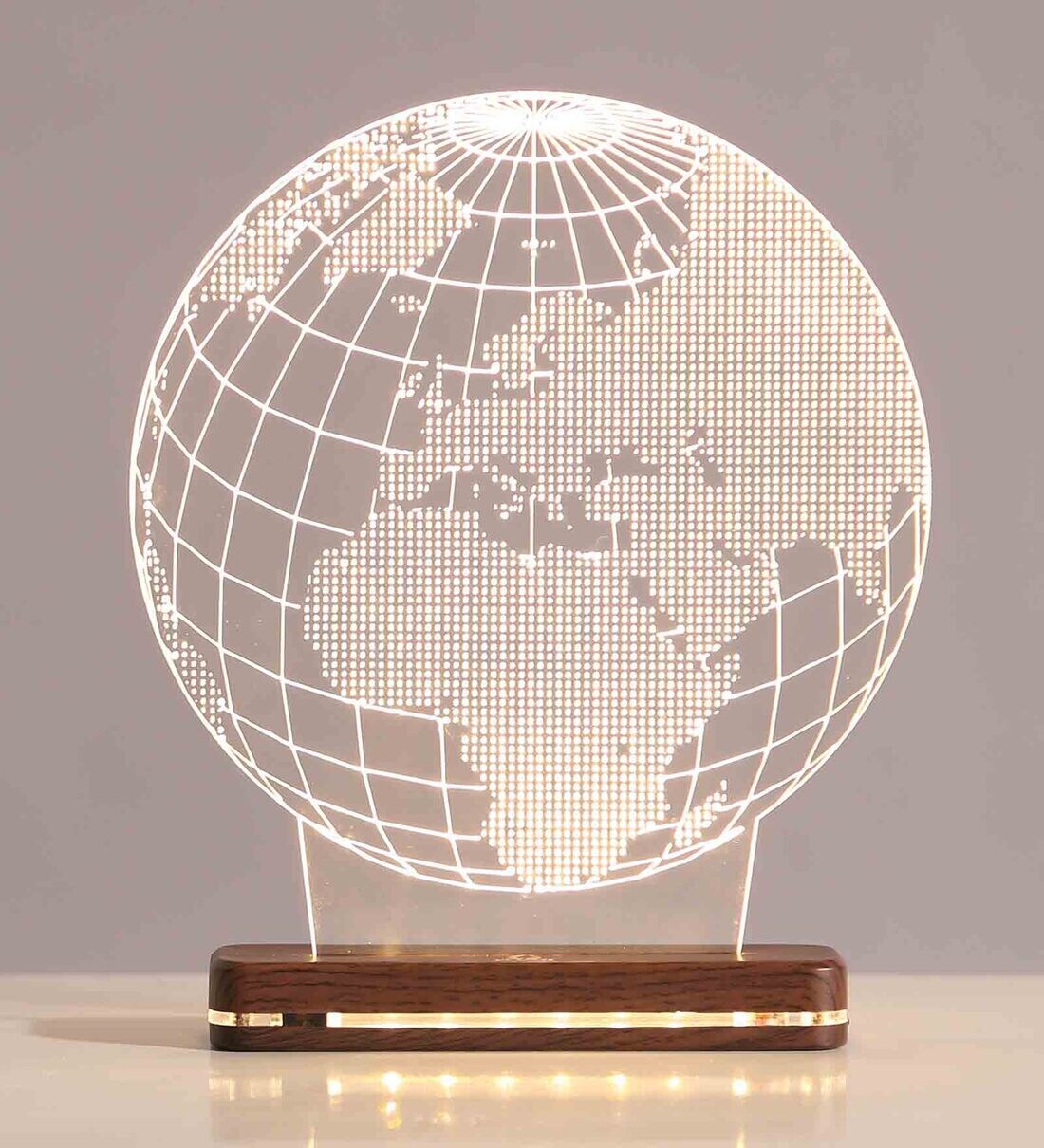 Premium Globe 3D Illusion Night Lamp – Modern Acrylic World Map Light