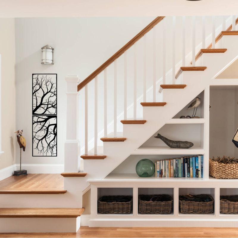 Wooden Tree Wall Art β Vertical Hanging Decor for Living Room, Large Rustic Design for Indoor & Outdoor Spaces