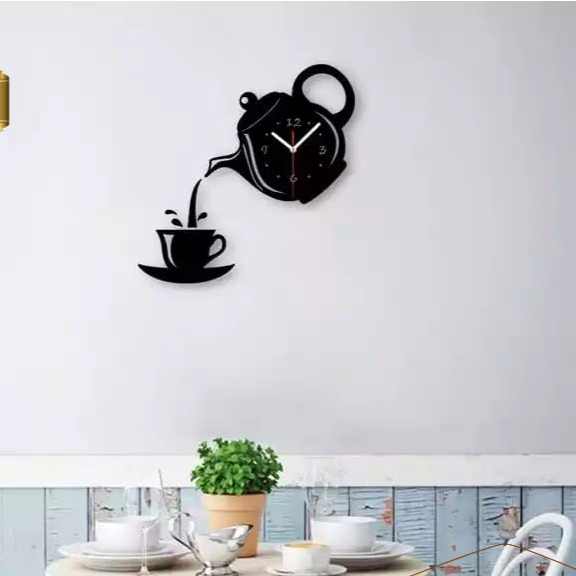 Kettle Tea Wall Clock | Perfect for Kitchen & Home Decor