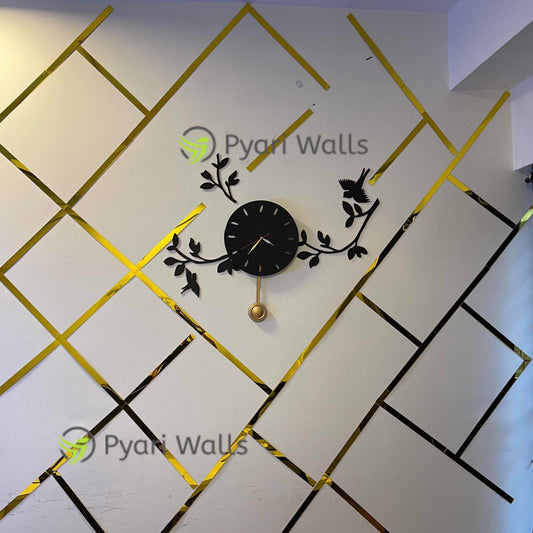 DIY Acrylic Mirror Strips Wall Decor β Modern Home Decoration