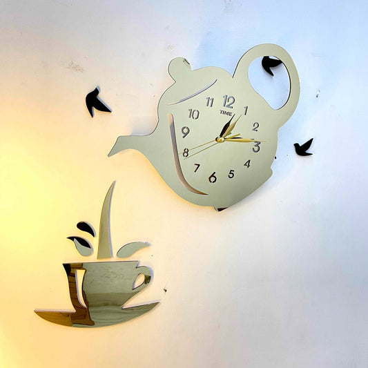 Kettle Tea Wall Clock | Perfect for Kitchen & Home Decor