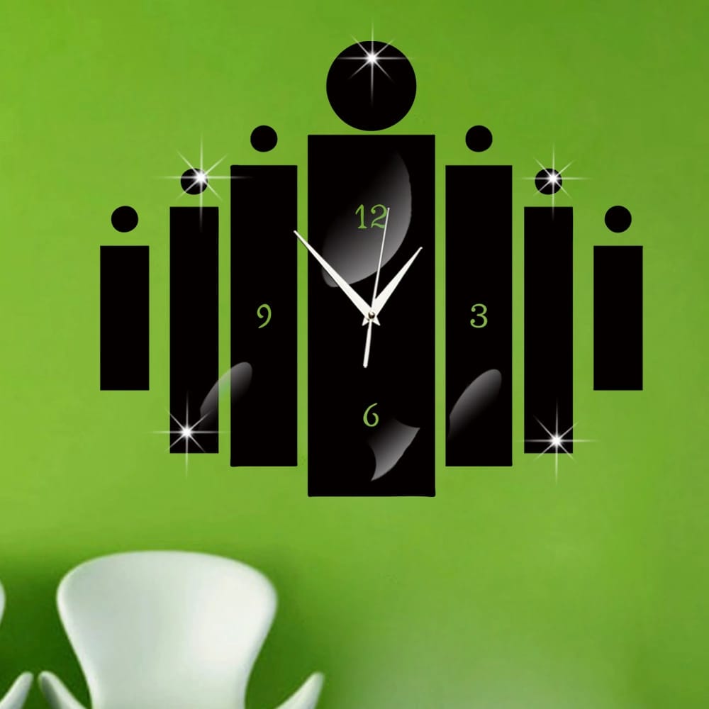 Premium Acrylic Wall Clock – Creative 7-Piece Design Set