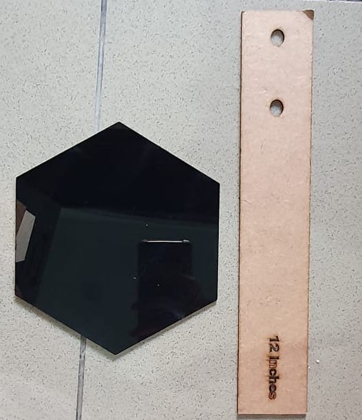 12x Acrylic Hexagon Wall Decor (Black) – Modern Wall Decoration