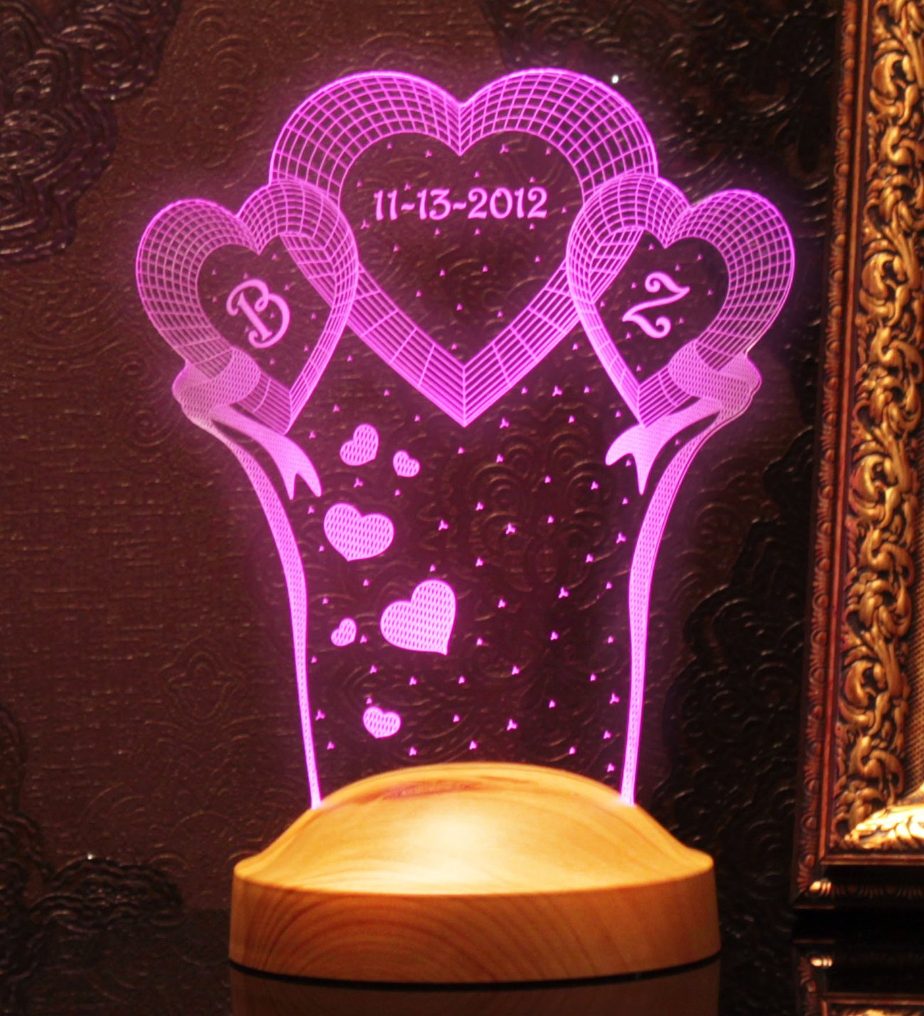 3D Illusion Lamp – Perfect Anniversary & Wedding Gift for Her