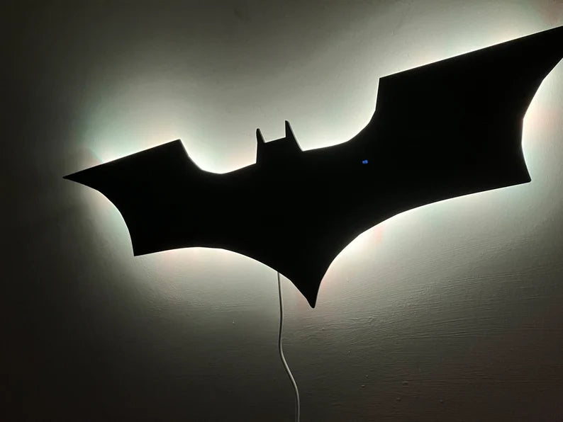 Batman LED Wall light - RGB 7 Colors Wooden Light Gaming Desk Wall Decor | Unique Laser Cut | Soneri Walls