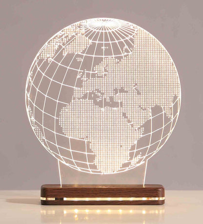 Premium Globe 3D Illusion Night Lamp – Modern Acrylic World Map Light