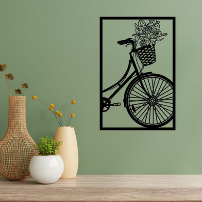 Bicycle Wooden Wall Art – Modern Bike Decor for Living Room or Bedroom