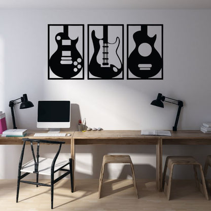 Wooden Guitar Wall Art – Musical Decor for Home, Studio & Office Spaces
