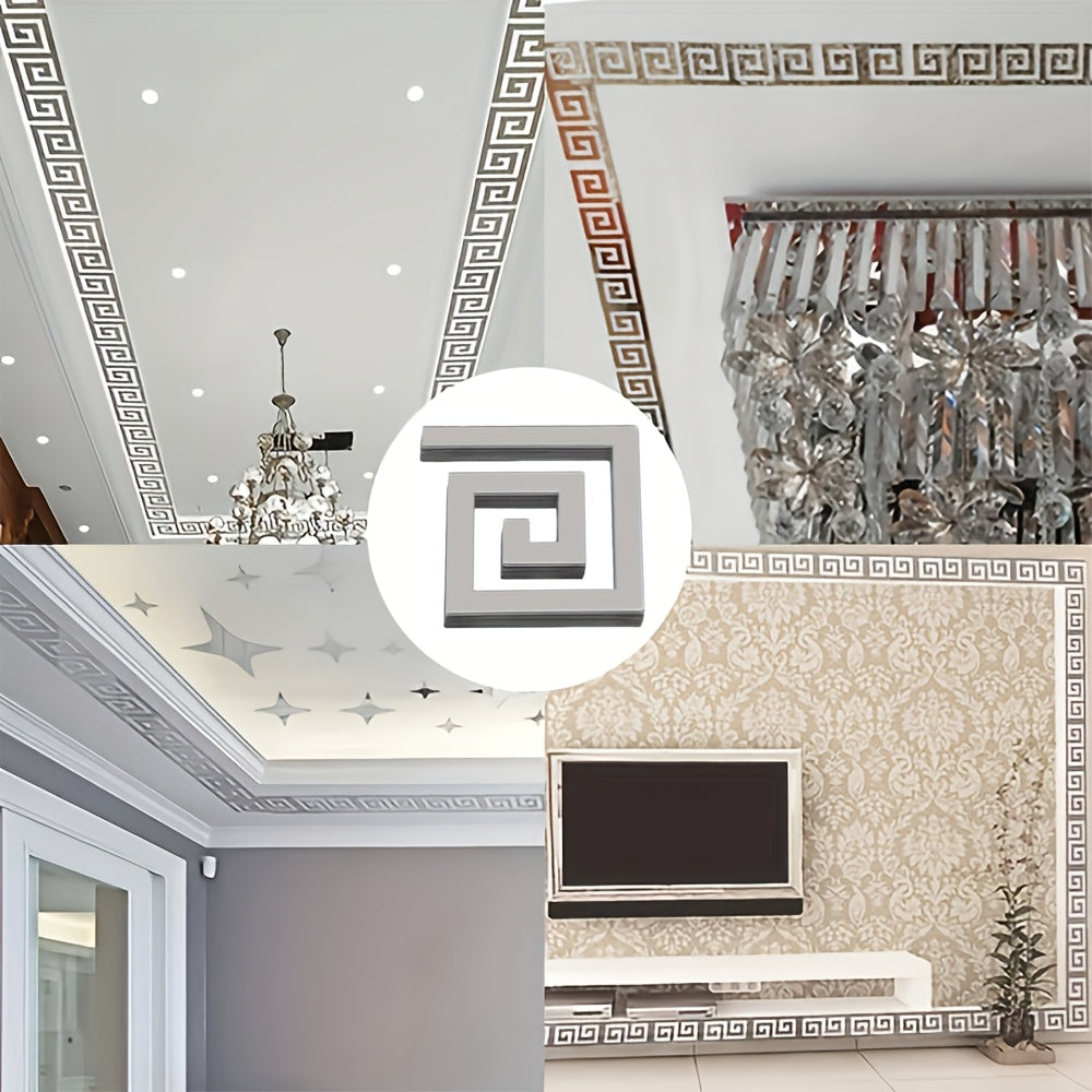 20pcs Acrylic Self-Adhesive Mirror-Like Wall Stickers – Glossy Golden Decorative Set for Home & Office