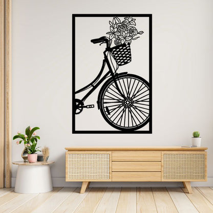 Bicycle Wooden Wall Art – Modern Bike Decor for Living Room or Bedroom