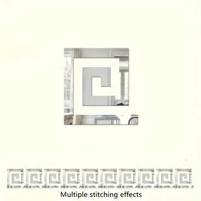 20pcs Acrylic Self-Adhesive Mirror-Like Wall Stickers – Glossy Golden Decorative Set for Home & Office