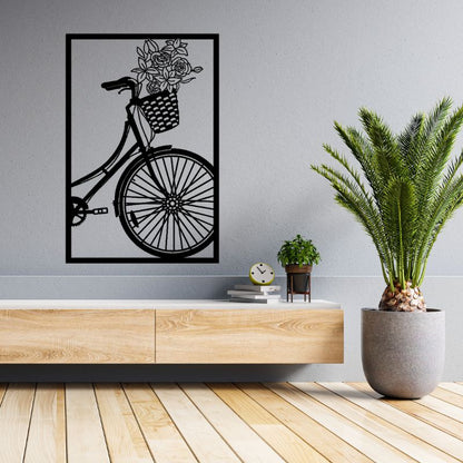 Bicycle Wooden Wall Art – Modern Bike Decor for Living Room or Bedroom