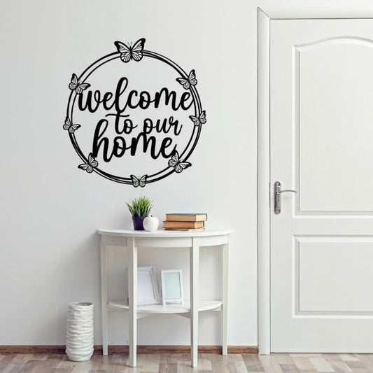 Welcome to Our Home” Wall Frame – Elegant Entryway Décor