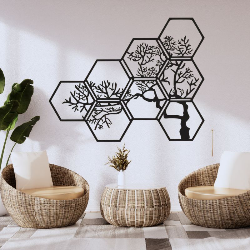 Tree Branch Wooden Wall Art – Nature-Inspired Dresser or Wall Decor