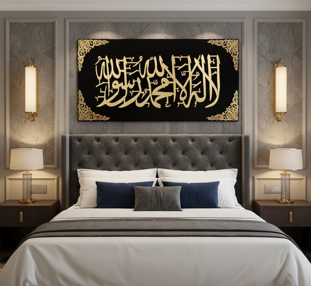 La Ilaha Illallah Kalima-e-Tauheed - Premium Islamic Calligraphy Wall Decor