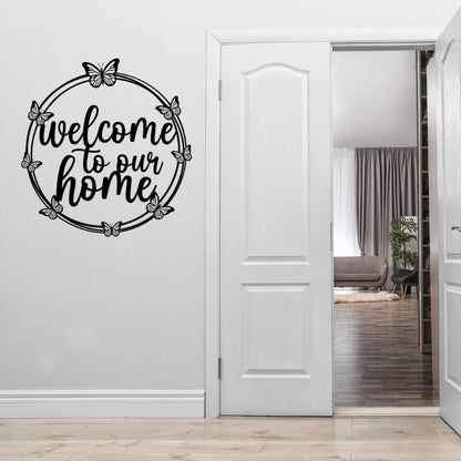 Welcome to Our Home” Wall Frame – Elegant Entryway Décor