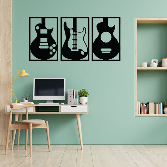 Wooden Guitar Wall Art – Musical Decor for Home, Studio & Office Spaces