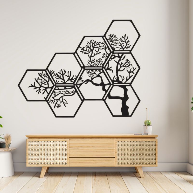 Tree Branch Wooden Wall Art – Nature-Inspired Dresser or Wall Decor