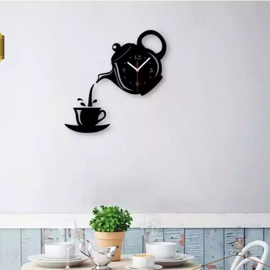 Kettle Tea Wall Clock | Perfect for Kitchen & Home Decor