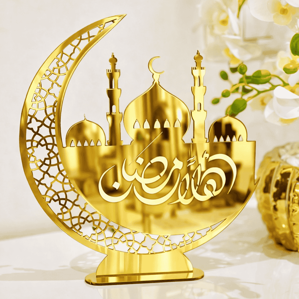 Ramadan Table Acrylic Moon-Premium Acrylic Ramadan Table Décor