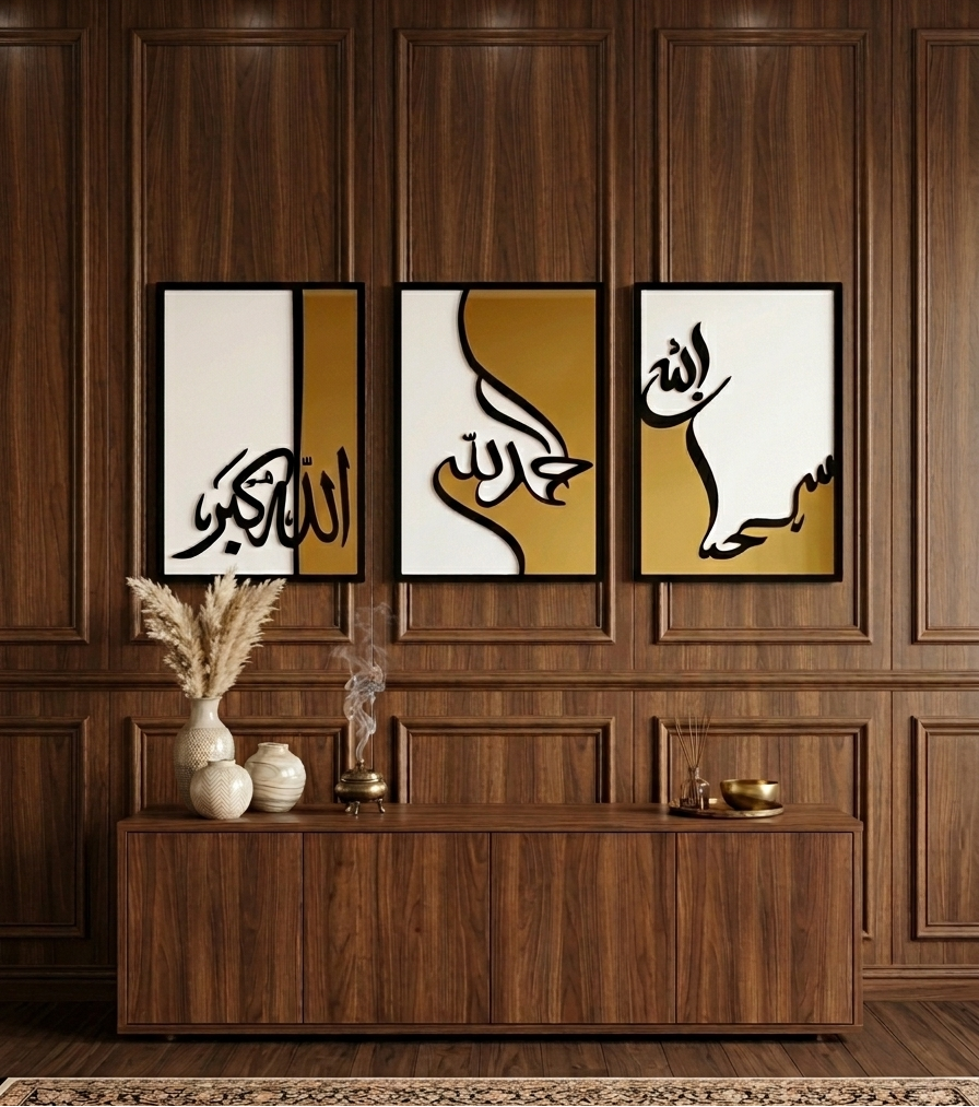 Premium Tasbeeh e Fatima Acrylic Frame – Islamic Wall Art