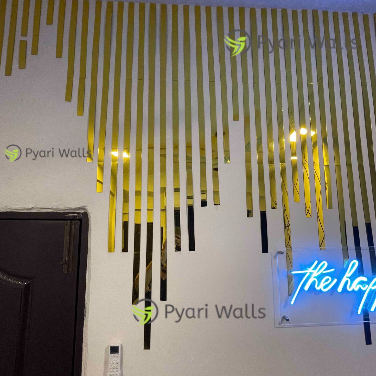 DIY Acrylic Mirror Strips Wall Decor – Modern Home Decoration