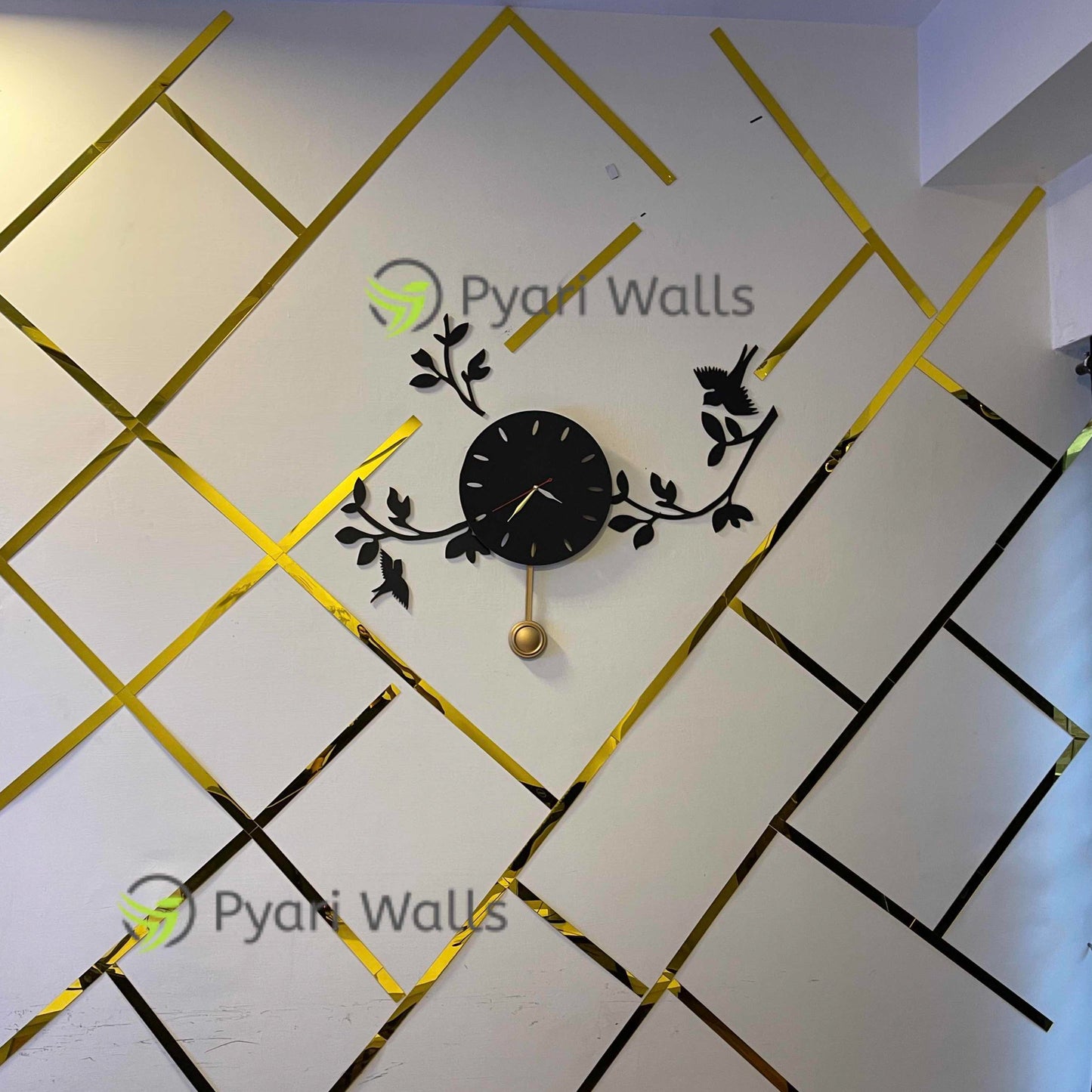 DIY Acrylic Mirror Strips Wall Decor – Modern Home Decoration