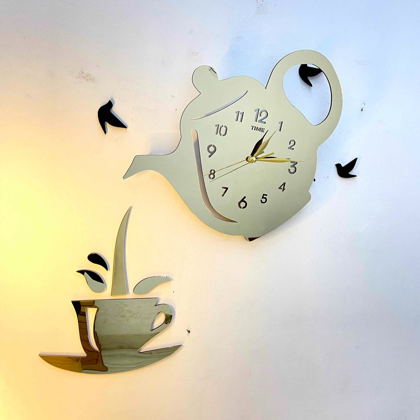 Kettle Tea Wall Clock | Perfect for Kitchen & Home Decor