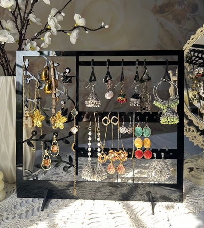 All-in-One Acrylic Jewelry Organizer – Premium Multi-Storage Holder for Earrings, Necklaces & More