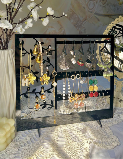 All-in-One Acrylic Jewelry Organizer – Premium Multi-Storage Holder for Earrings, Necklaces & More