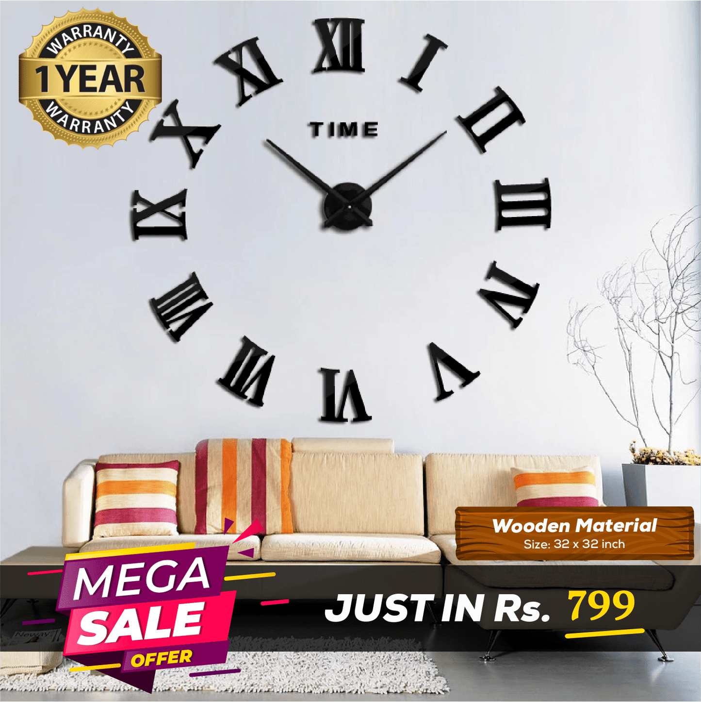 🌞 Summer Biggest Sale – Buy 1 DIY Clock & Get Free Hexagon Mirrors!