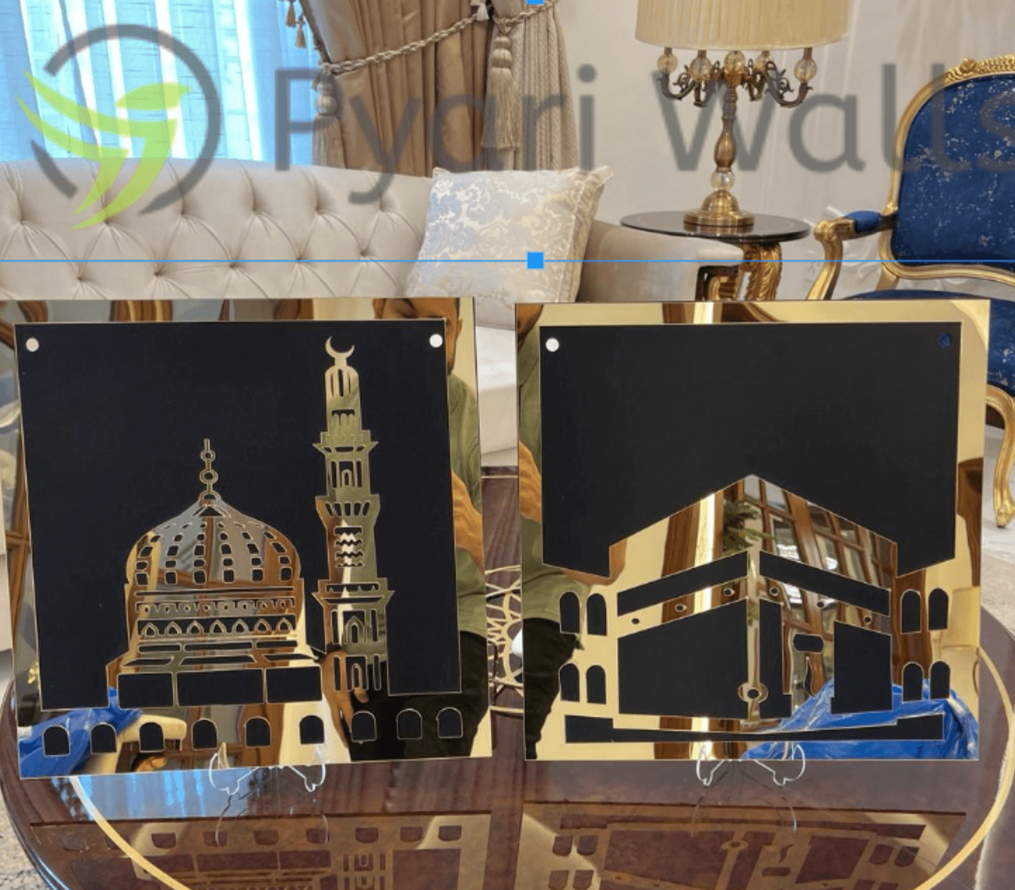 Islamic Wall Hanging Set – Khana Kaaba & Roza Rasool (SAW) Decorative Wall Art