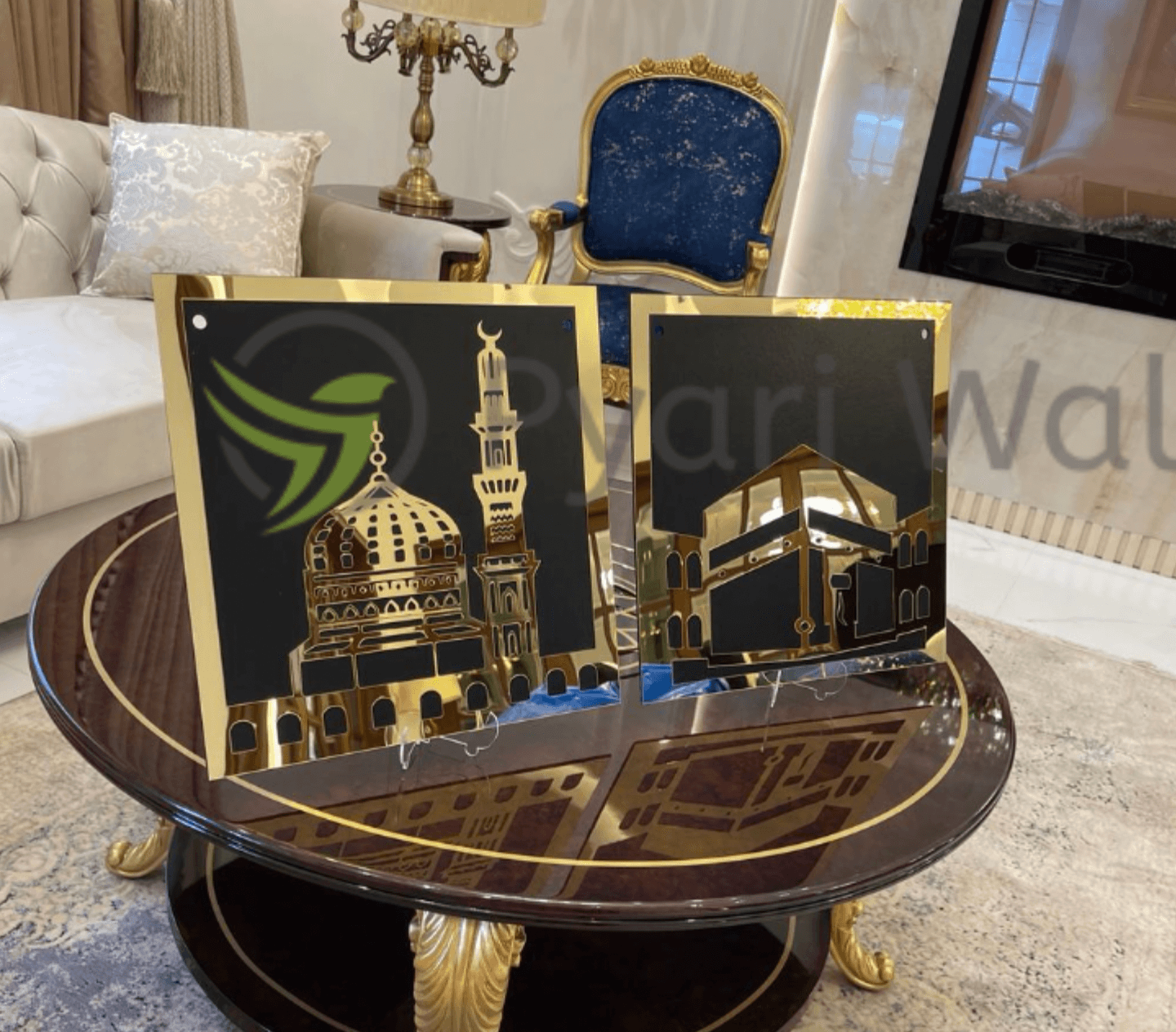 Islamic Wall Hanging Set – Khana Kaaba & Roza Rasool (SAW) Decorative Wall Art
