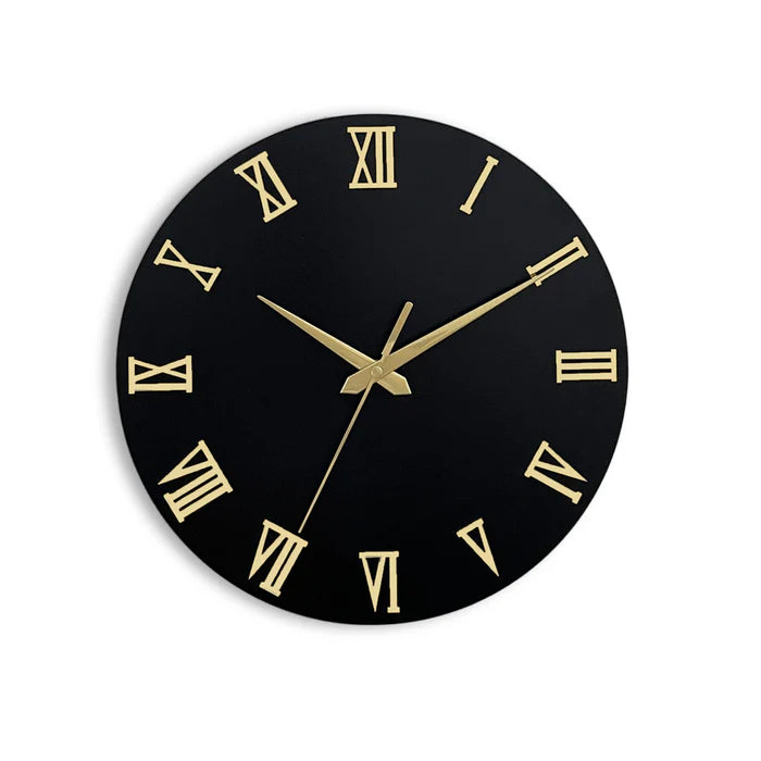 Stylish Roman Wooden & Acrylic Wall Clock | Premium Home & Office Wall Decor