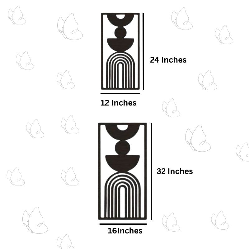 Bohemian Style Wooden Wall Art - 3-Piece Set for Living Room