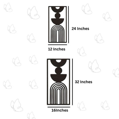 Bohemian Style Wooden Wall Art - 3-Piece Set for Living Room