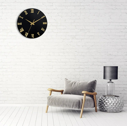 Stylish Roman Wooden & Acrylic Wall Clock | Premium Home & Office Wall Decor