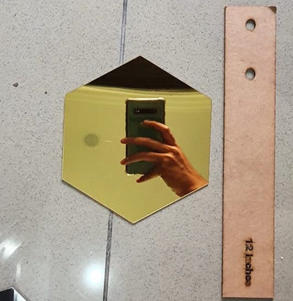 6x Acrylic Hexagon Wall Decor (Black) – Stylish Wall Decoration