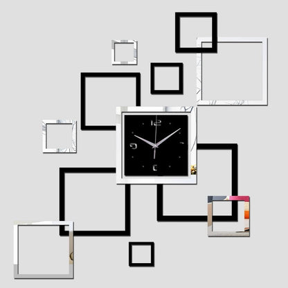 Modern Acrylic Wall Clock – Mirror Shine Glass-Like Effect (35x35 Inches)