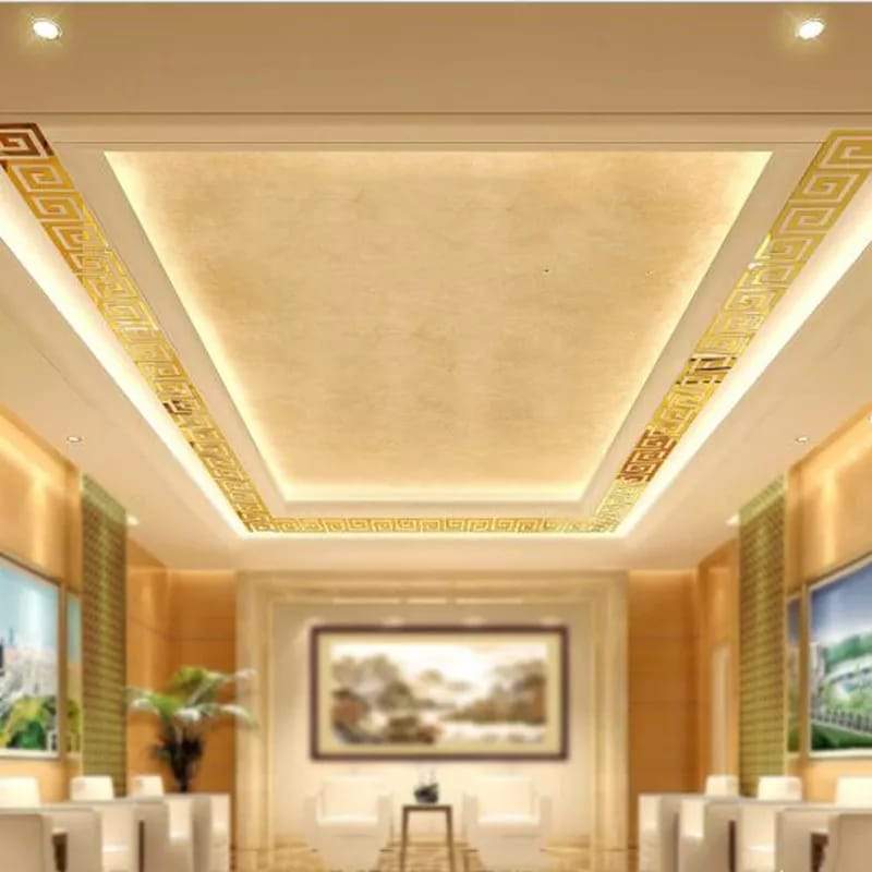 Building Acrylic Border Mirror Décor – Modern Wall Decoration