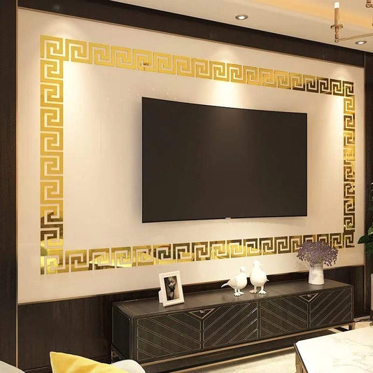 Building Acrylic Border Mirror Décor – Modern Wall Decoration