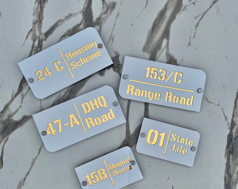 Custom Acrylic Home Name Plate – Elegant Laser-Cut Design | Premium & Glossy