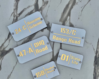 Custom Acrylic Home Name Plate – Elegant Laser-Cut Design | Premium & Glossy