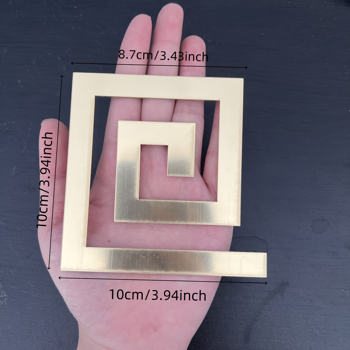 20pcs Acrylic Self-Adhesive Mirror-Like Wall Stickers – Glossy Golden Decorative Set for Home & Office