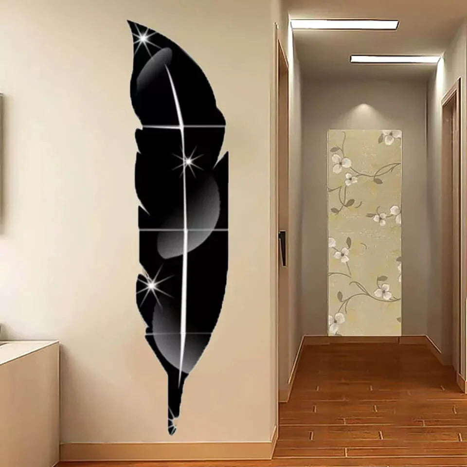 Premium Acrylic Leaf Mirror Wall Decor – Modern Home Decoration