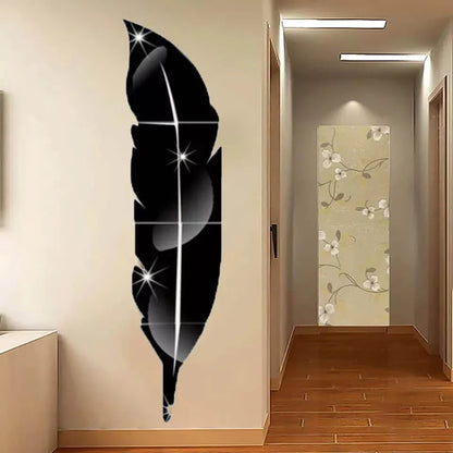 Premium Acrylic Leaf Mirror Wall Decor – Modern Home Decoration