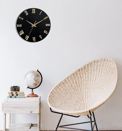 Stylish Roman Wooden & Acrylic Wall Clock | Premium Home & Office Wall Decor