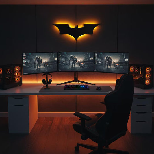Batman LED Wall light - RGB 7 Colors Wooden Light Gaming Desk Wall Decor | Unique Laser Cut | Soneri Walls