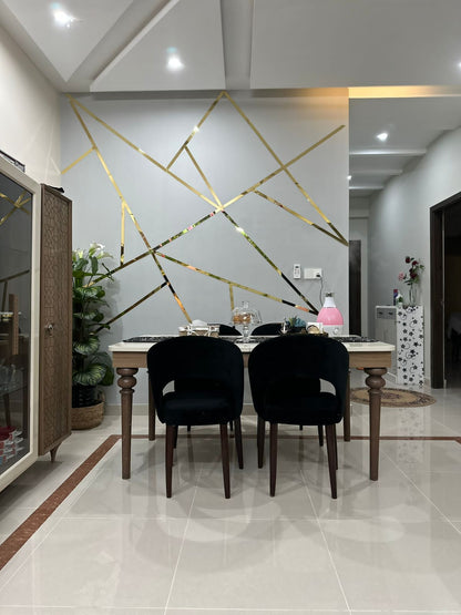 DIY Acrylic Mirror Strips Wall Decor – Modern Home Decoration