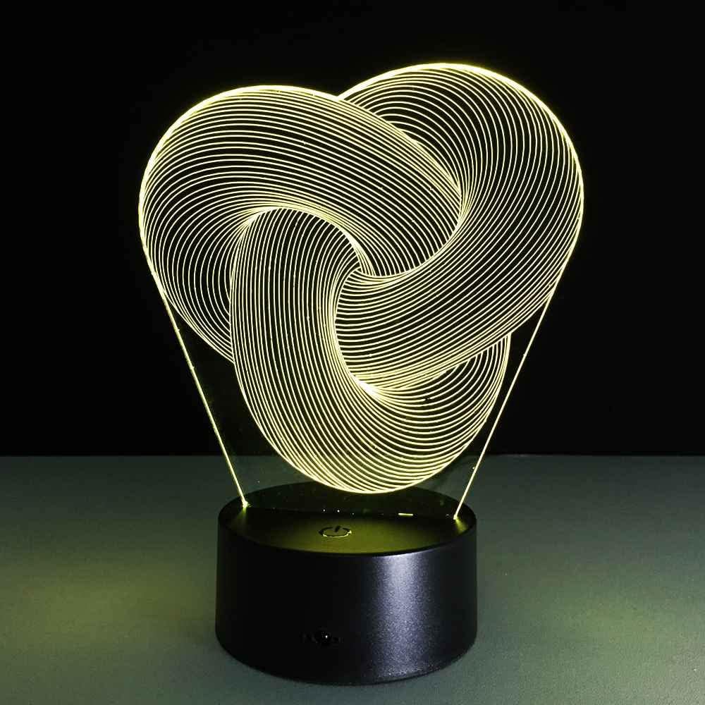 Abstract Knot Optical Illusion 3D Lamp